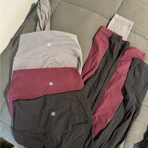 lululemon athletica Leggings - Black, Gray, Burgundy